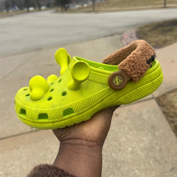 Crocs Classic Dreamworks Shrek Clogs Big Kids Size J4 Slime Green Shoes - Picture 9 of 12